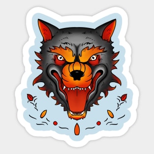 Traditional Wolf Sticker